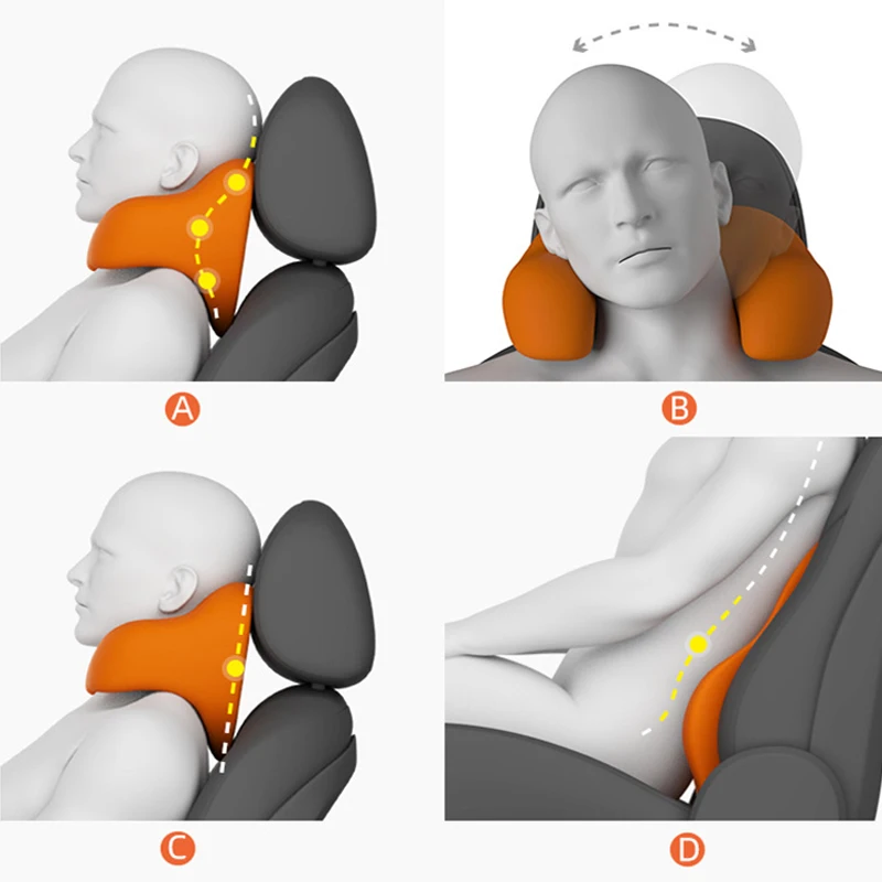 Универсальная подушка на подголовник автомобильного сиденья мягкая