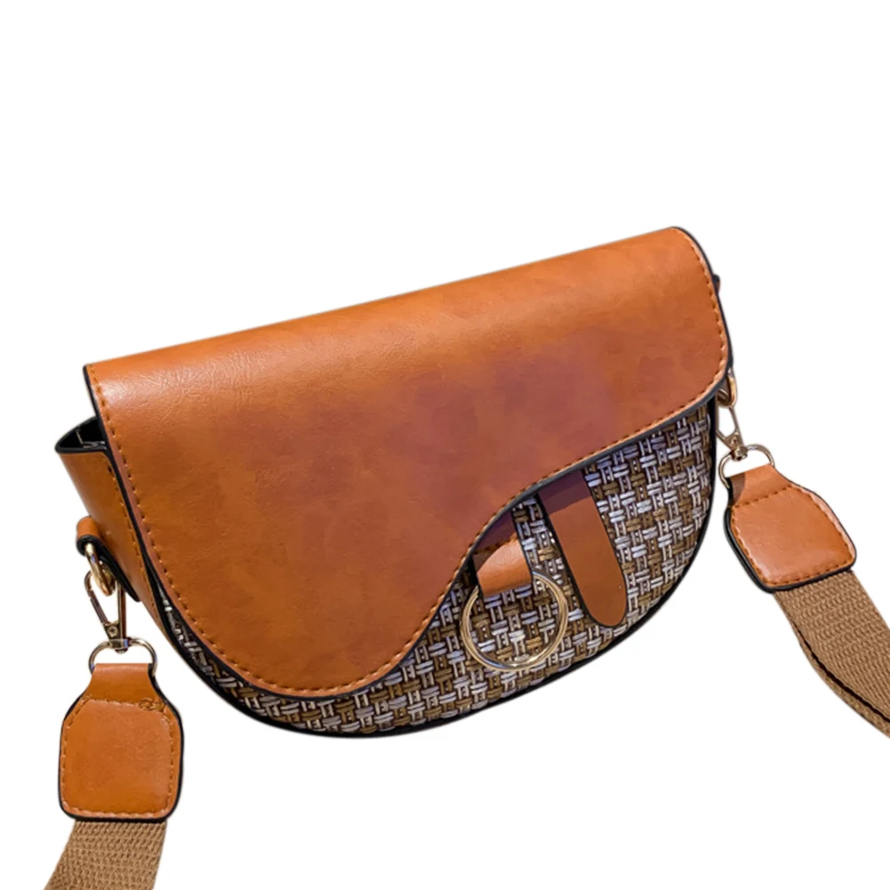 

Small Leather Crossbody, Retro Plaid Shoulder Bag Lightweight Travel Phone Purse Messenger Bag for Women