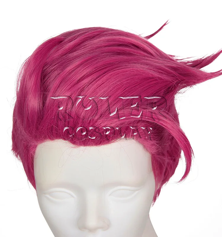 Короткие Розовые термостойкие синтетические волосы для костюмированной