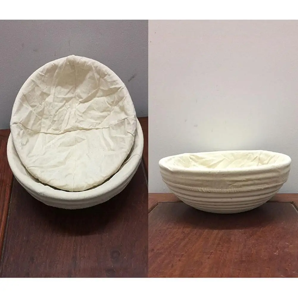 

8PCS Banneton Bread Proofing Rattan Basket Set With Dough Scraper Bread Cutter Linen Cloth Professional Home Baking Tool