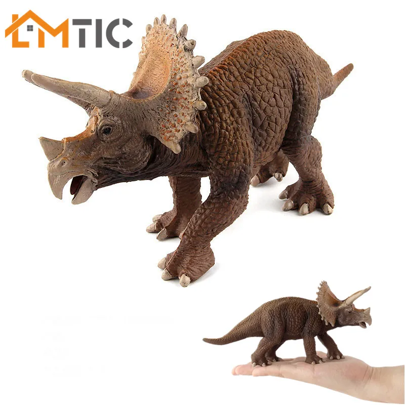 

Big Jurassic Dinosaur Simulation Triceratops Toy Model Soft PVC Plastic Hand Painted Animal Collection Toys for Children Gift