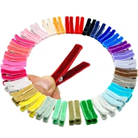 60 pack 1 8 velvet fully lined non slip diy alligator hair clips barrettes for baby girls toddlers infants newborn with thin an