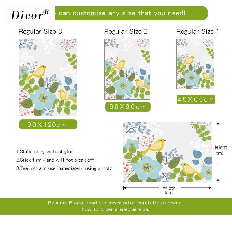 Новинка 2019 стеклянная пленка с цветами и птицами прозрачная непрозрачная