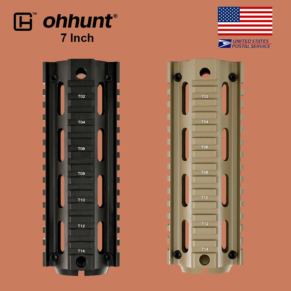 Ohhunt Охота PRO модель 4 AR15 6 7 дюймов карабин Handguard Airsoft AR 15 рис вклинивание Quad рейку из