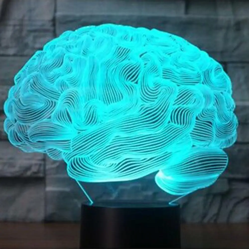 

3D Illusion Lamp Night Light 7 Color Changing Touch Switch Desk Lamps Decor Brain Light Table Lamp Home Decor