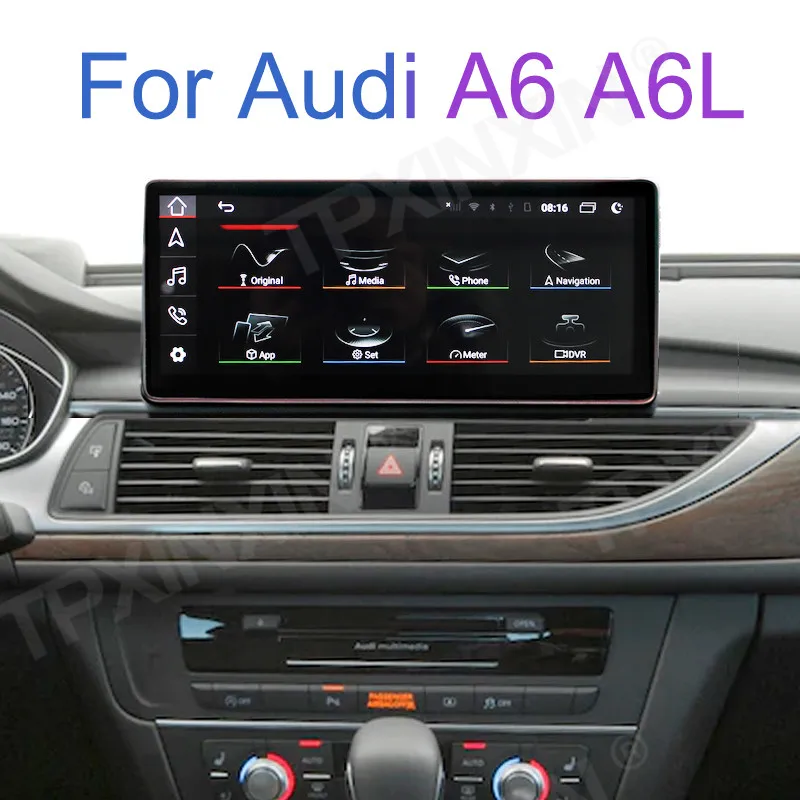 10 25 for audi a6 a6l c7 rs6 mmi tfsi android car gps navi radio carplay stereo audio accessories navigation with ips screen free global shipping