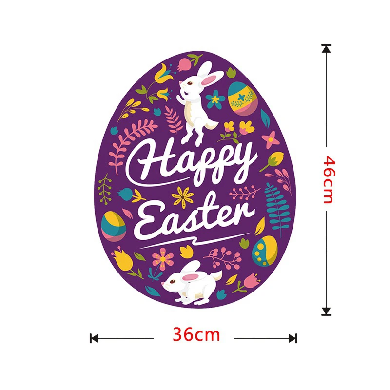Пасхальные граффити наклейки на стену счастливые Мультяшные яйца домашний декор