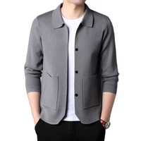 2021 men coat cardigan sweaters solid color autumn winter casual sport streetwear business new arrivals free shipping
