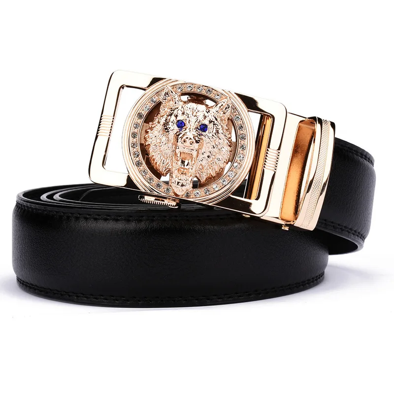 2020 брендовый мужской ремень высококачественный пояс с волчьей головой и пряжкой