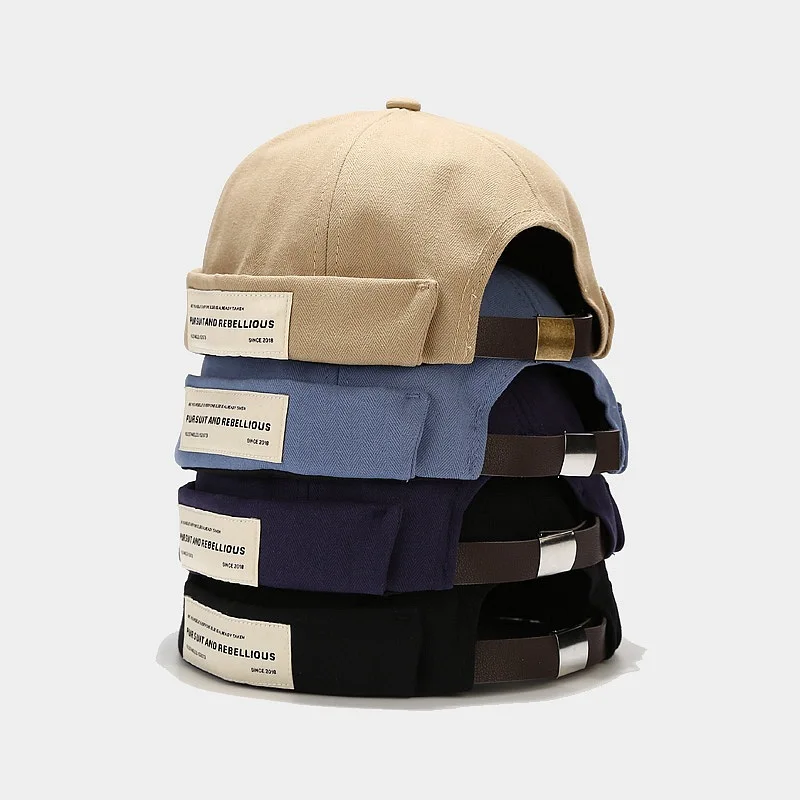 

New Men's Skullies Beanies Trendy Street Hip-hop Letter Outdoor Casual Summer Hat Dome Melon Cap Unisex Docker Cap