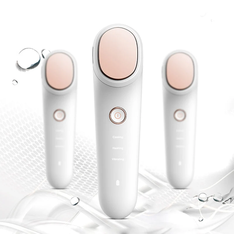 

New Multi-function Cold And Hot Introduction Instrument Facial Massage Face-lift Shrink Pores Skin Care Ion Beauty Equipment