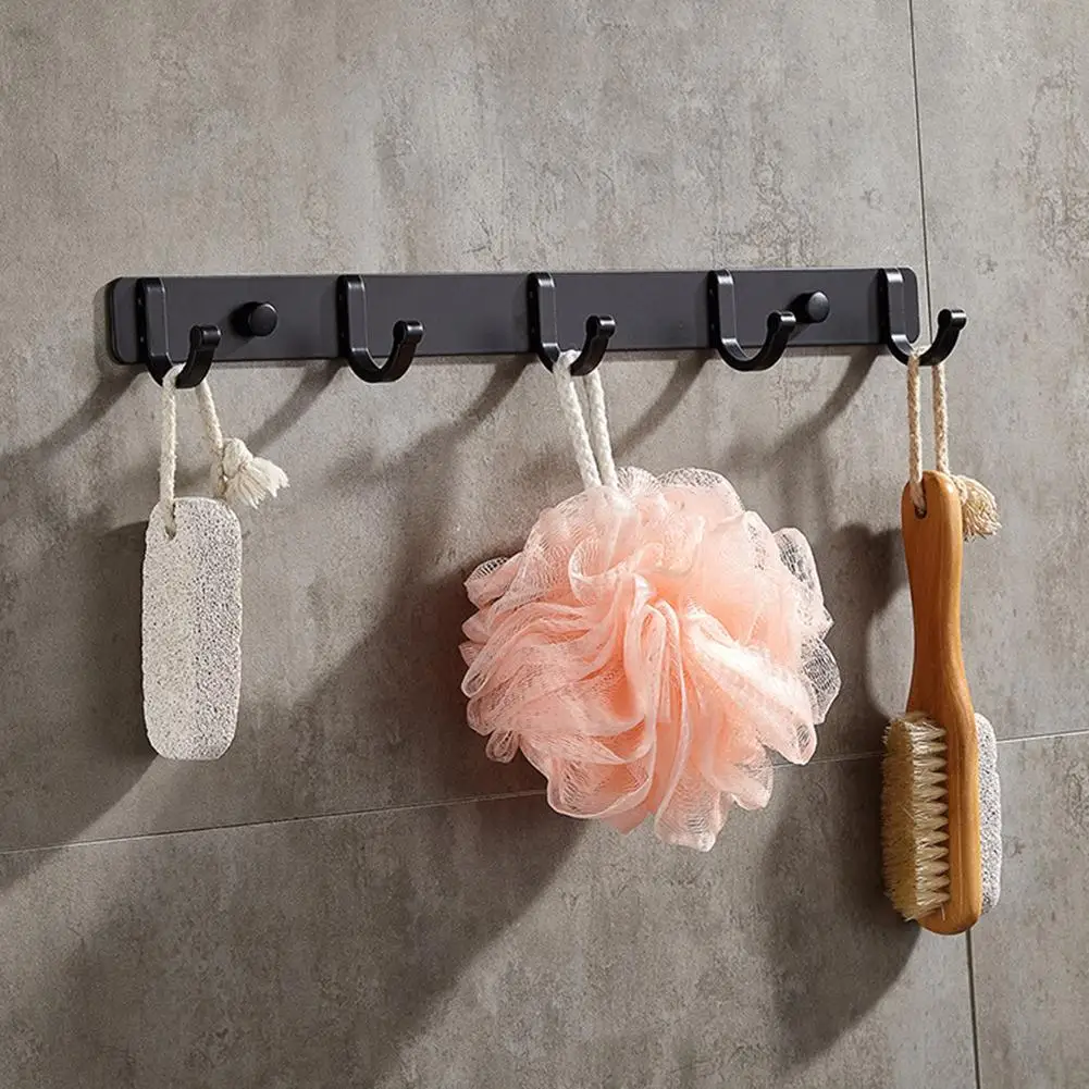 Винтажный Настенный алюминиевый вешалка для полотенец ванной комнаты с 5