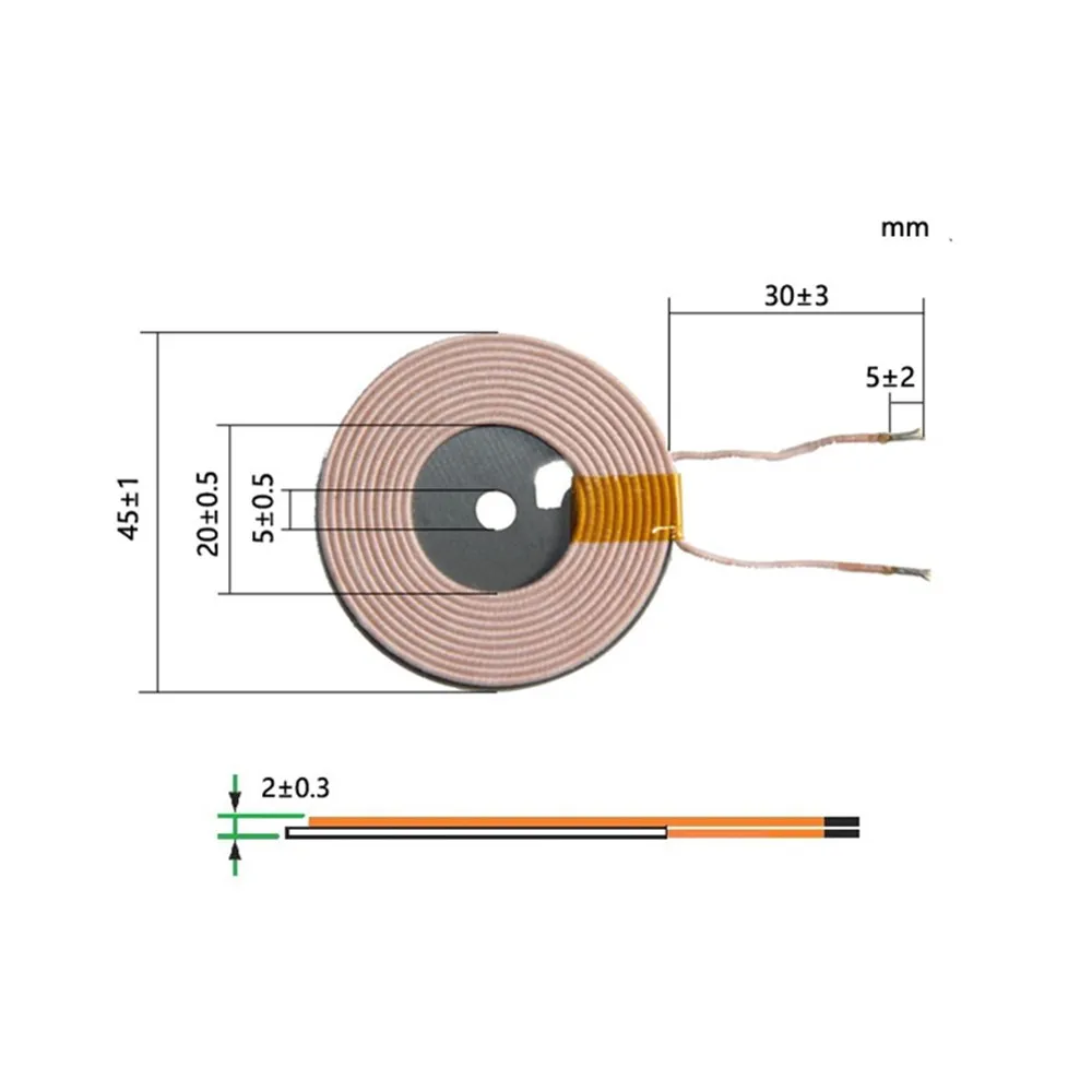 Taidacent 5v 1a 2a Diy 6.3uh Inductor A11 Tx Charger Coils Ferrite 50 Inductive Qi Wireless Charging Coil Wireless Charge Coil