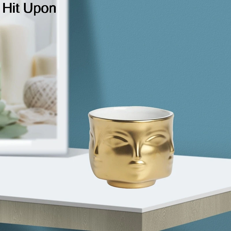 Креативный цветочный горшок с головкой для старого цементного цветочного горшка