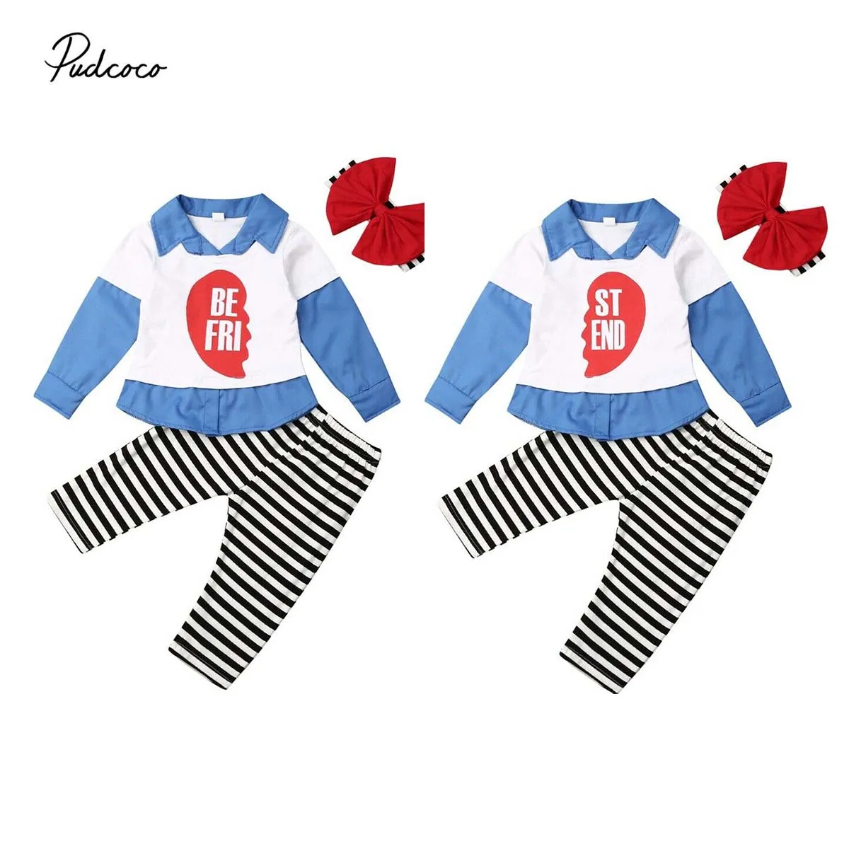 Коллекция 2019 года брендовая одежда для маленьких девочек лучший друг топы