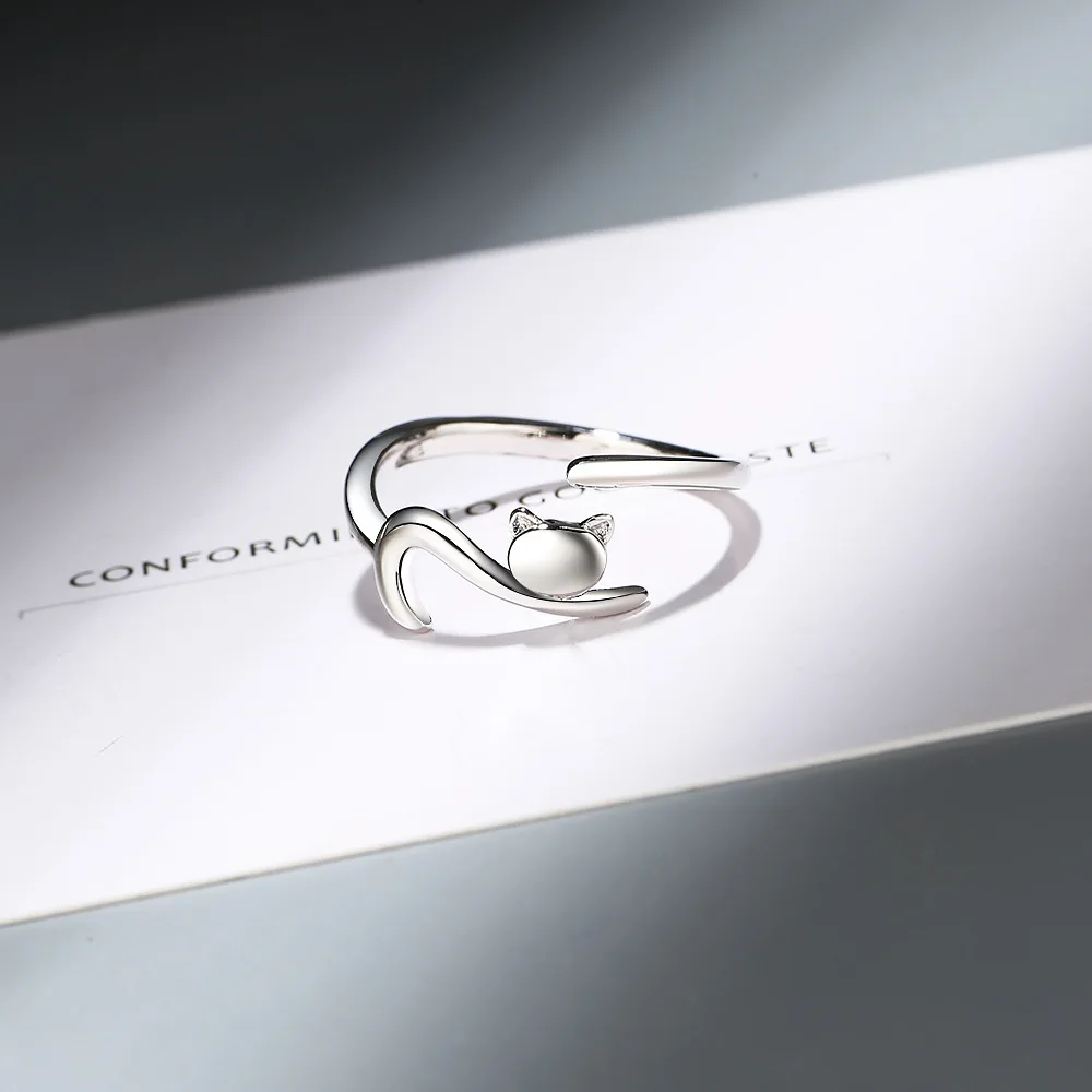 Женское кольцо из серебра 100% пробы с длинным хвостом|Кольца| |