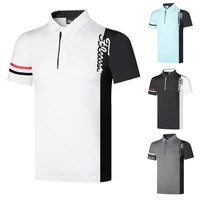 new mens golf shirt summer sports golf apparel short sleeve t shirt quick dry breathable polo shirts for men golf wear