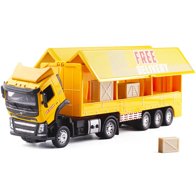 Масштаб 1/32 грузовик с крыльями контейнера литье под давлением тяжелая техника