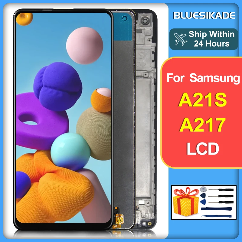 

ЖК-дисплей с сенсорным экраном и дигитайзером для Samsung A21S, запасные части для Samsung A217, LCD SM-A217F/DS A217M/DS A217M, A217N