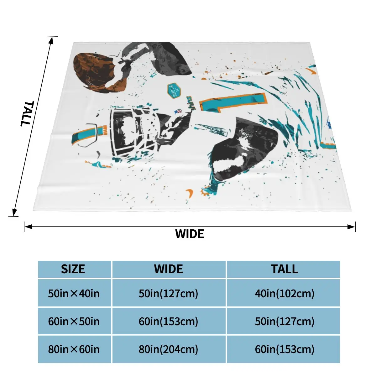 

Blanket 1 Tua Tagovailoa Ultra Soft Micro Fleece Cozy Lightweight Microfiber Flannel All Season Living Room Bedroom Vertical