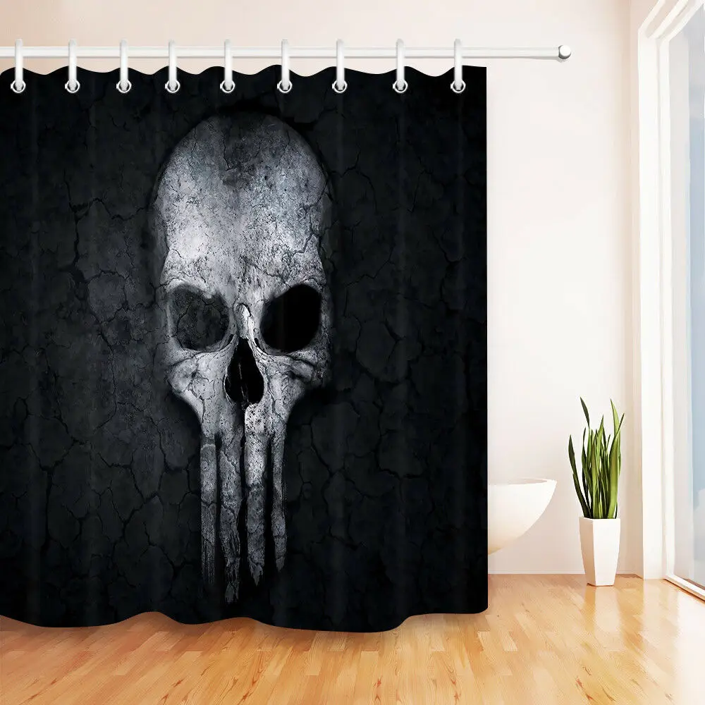 

Waterproof Surreal Peculiar Skull Shower Curtain Bathroom Decor Bath Custom
