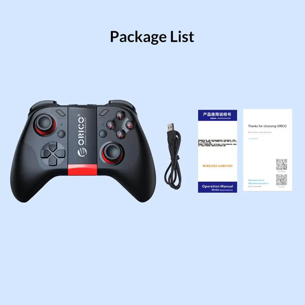 ORICO Wireless Bluetooth Gamepad For Mobile Phone Game Controller Joystick Android IOS Smartphone Tablet TV Box Handle | Электроника