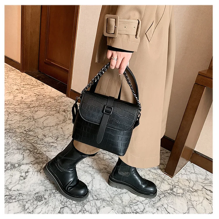 

Chain Bag 2020 Winter New Ladies Shoulder Bag Diagonal Bag Urban Simple Texture Fashion Chain Small Square Bag Women's Bag