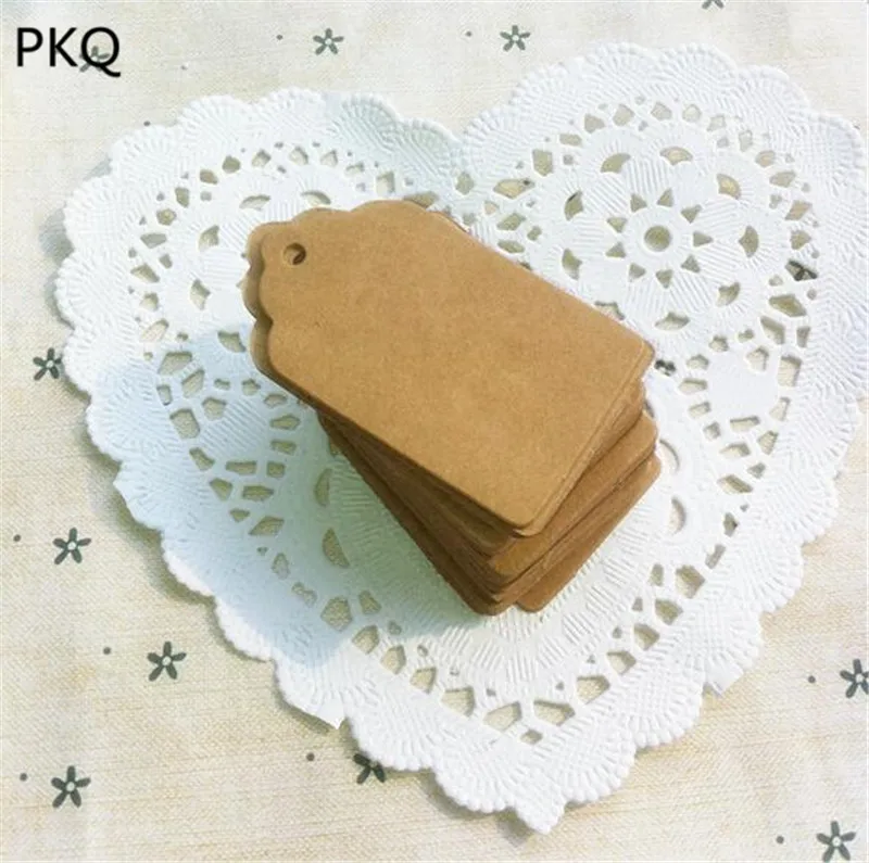 50 шт пустой крафт-бумага, ярлыки для подарков картонные ценники DIY метки для заметок белые черные коричневые бумажные этикетки