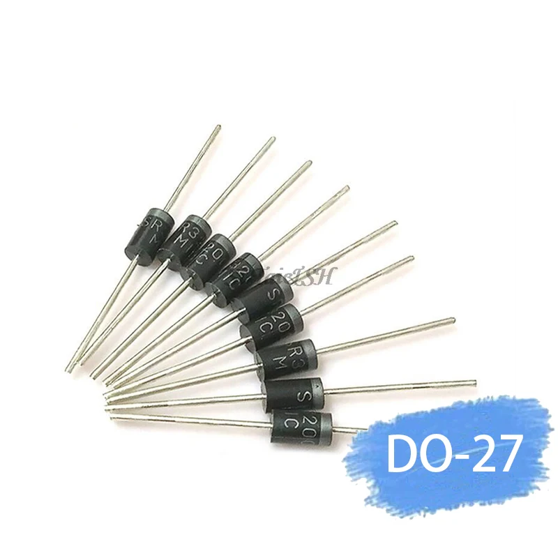 Диод Шоттки SR2100 2A 100V DO-15 DIP, 50 шт.