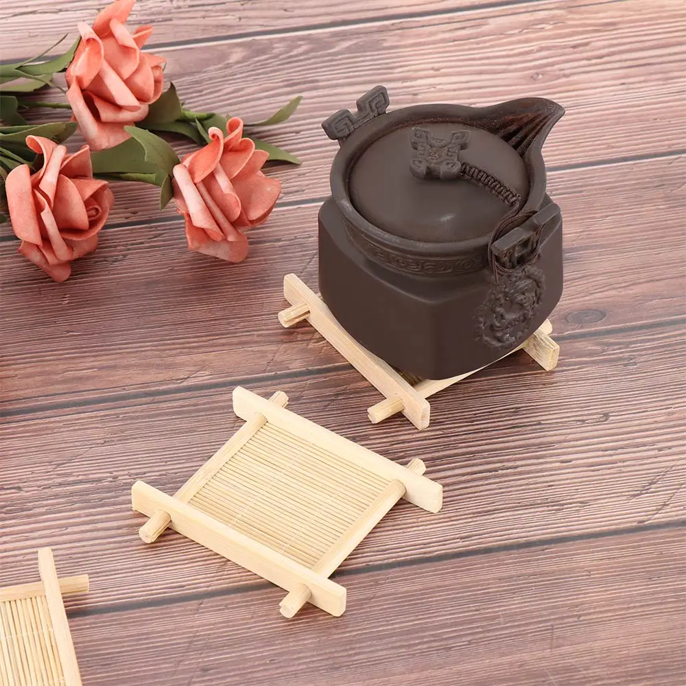 Теплоизоляционная подставка бамбуковый чайный поднос деревянные подставки