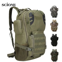45l military backpack tactical rucksack camping hiking bag travel sports climbing army bags molle hunting molle outdoor xa943a