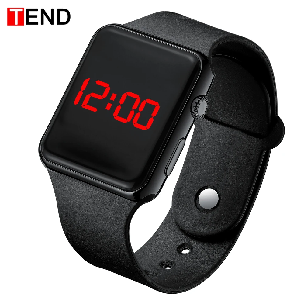 Fashion Men Watch Women Casual Sports Bracelet Watches White LED Electronic Digital Candy Color Silicone Wrist Watch Children