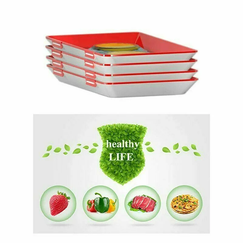 Uarter Clever Tray Creative Food Plastic Preservation Storage Kitchen Container | Дом и сад