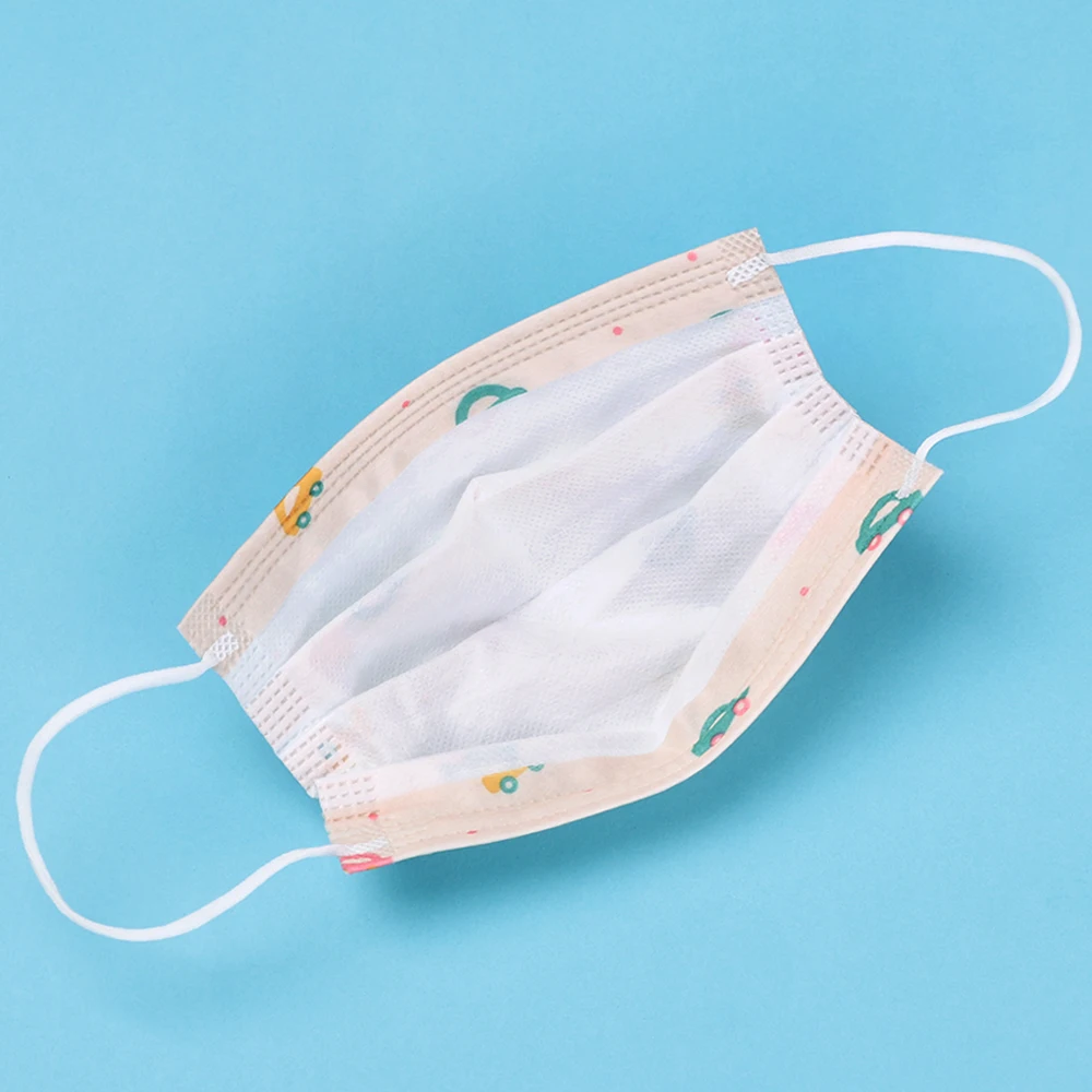 3 слойная защитная маска для рта детская мультяшная нетканые пылезащитные