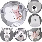 90 см детские игровые коврики, ковры для детской комнаты, Koala Rabbit, мягкие хлопковые коврики для ползания, круглый коврик для игр, спортивный коврик для ребенка