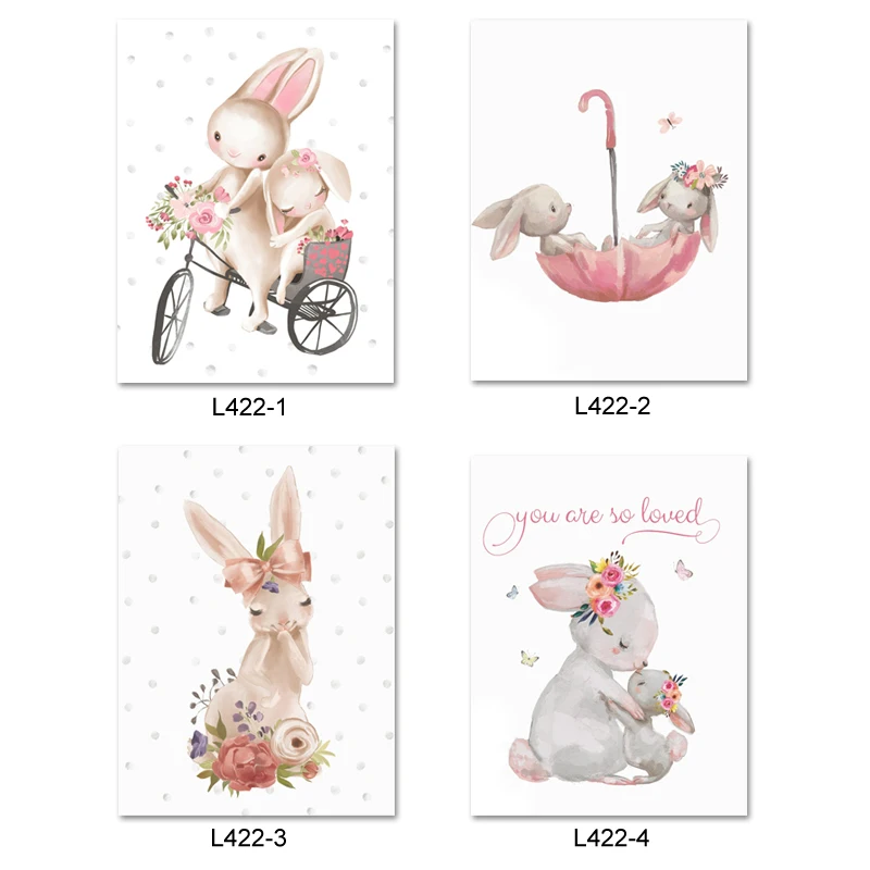 Милый серый кролик балет наклейки на стену для детской комнаты кот ребенок в