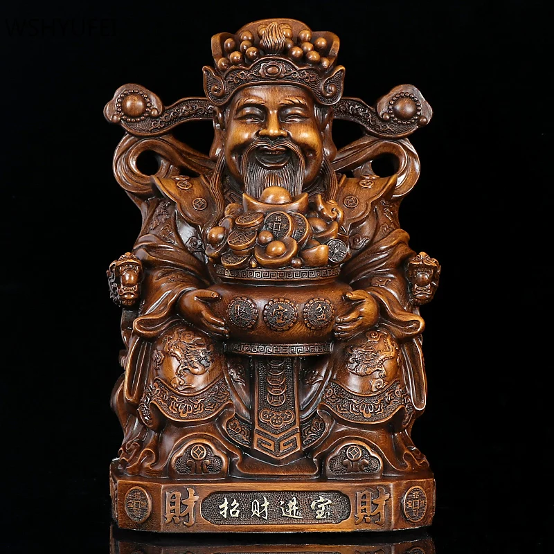 Творчество смолы Бог Статуя Будды символ богатства украшения для дома шкафа