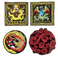 flowers chinese gold dragons embroidered patches sew iron badges for dress bag jeans hat t shirt diy appliques craft decor