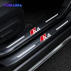 Наклейки для защиты дверей автомобиля от царапин для Audi A4 A4L Allroad, защитная пленка из углеродного волокна для порогов и багажника автомобиля