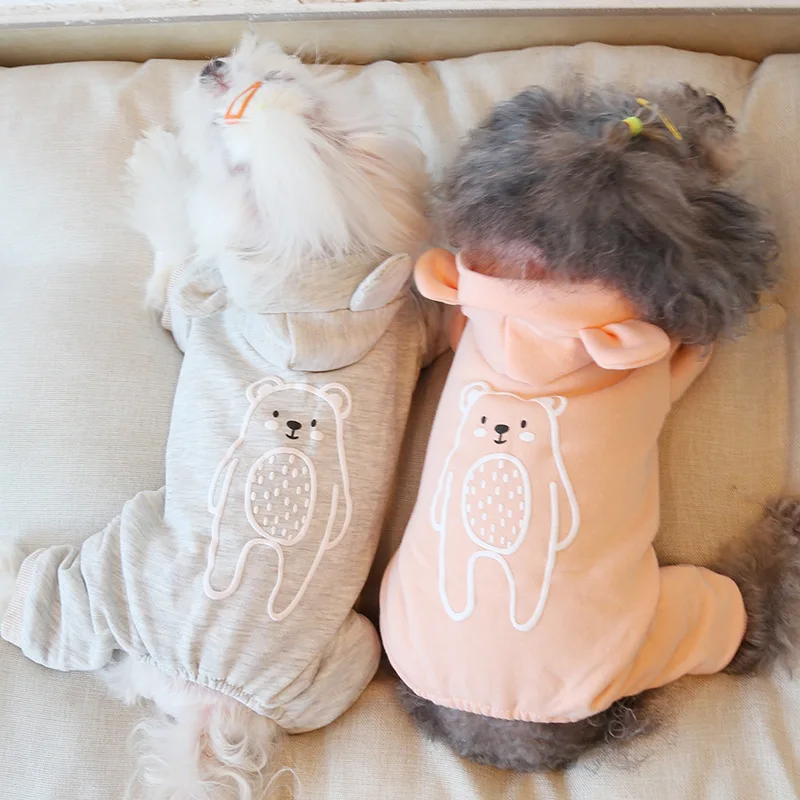 Осенне зимняя Новинка четыре цвета ноги теплая одежда для домашних животных Kawaii