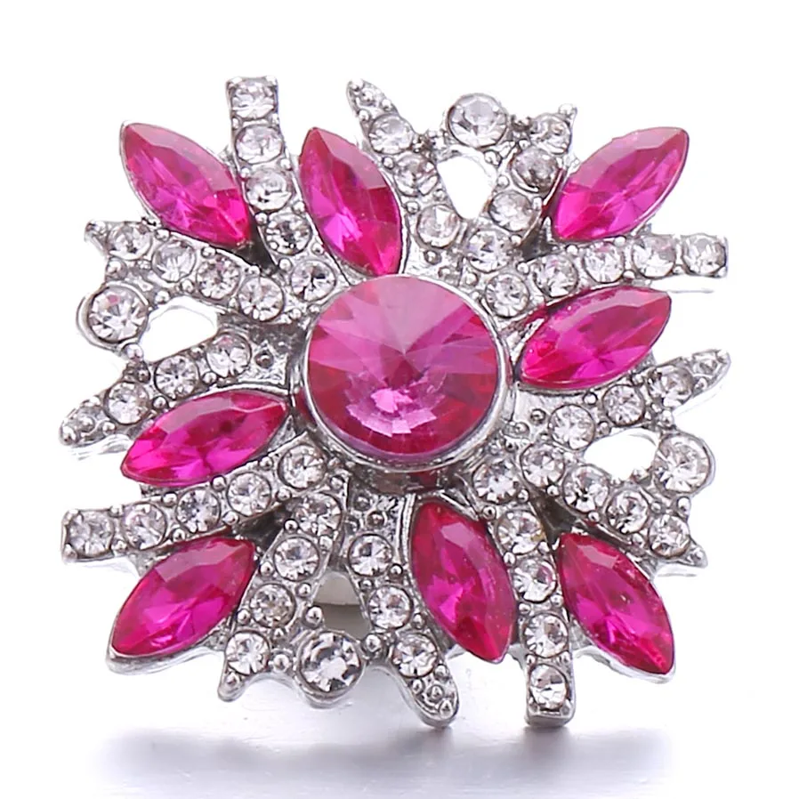 5 шт./лот 2020 новые ювелирные изделия с застежкой Красочные Стразы 18 мм