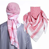 islamic men traditional costumes plaid hat head scarf turban muslim hijabs dubai arabic ramadan pray caps tactical scarf