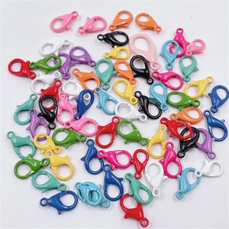 

20 Pcs12/14/16/21MM Mixed Alloy Lobster Clasp Hooks Keychain End Connectors For Jewelry Making DIY Chain Accessories Findings