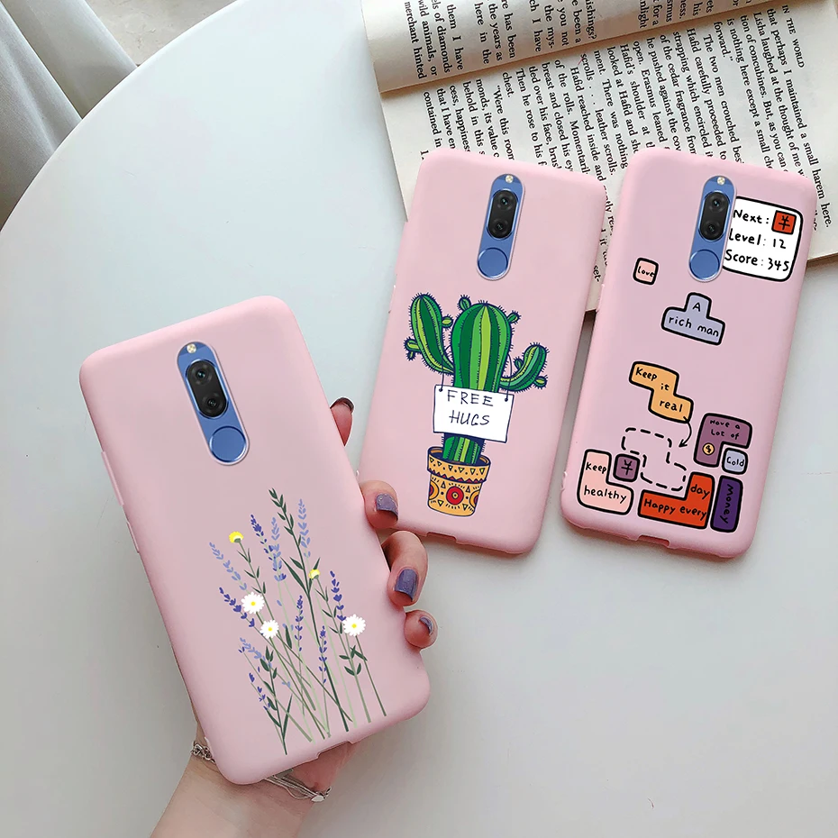 for huawei nova 2i case cute candy matte soft silicone cover for huawei mate 10 lite rne l21 rne l22 l23 nova2i phone cases capa free global shipping