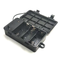 2pcslot 3 slots 4 5v batteries holder storage box case with onoff waterproof 3 x c size battery shell with dc5 52 1mm plug