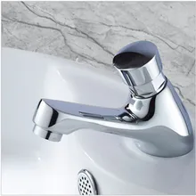 Brass Single Cold Delay Faucet Switch Valve Automatic Delay Closure Basin Tap Sensor Faucet  Water Tap  Sensor Kitchen Faucet