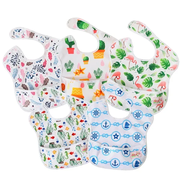 SZY-5pcs-02 5 шт./упак. водонепроницаемые детские нагрудники Infantil кормящая бандана нагрудник Ohbabyka бренд детское питание нагрудник Единорог узоры печать детские вещи - Цвет: SZY-5pcs-02