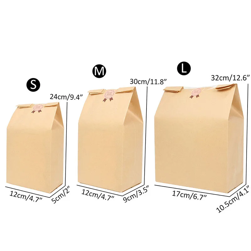 Sale 50pcs пакеты из крафт бумаги пищевые чайные маленькие для сэндвичей хлеба