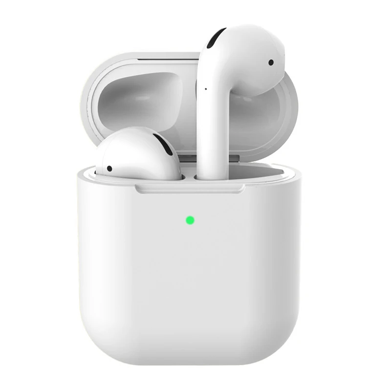 White Чехол для наушников Apple AirPods2 Мягкий силиконовый чехол беспроводной Bluetooth защитный чехол для наушников для Air Pods чехол - Цвет: White