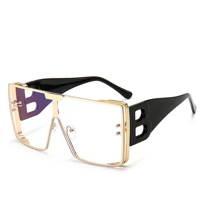 

One-piece Sunglasses For Men And Women Hollow Out Sunglasses Letter Decoration Hollow Out Ultraviolet Protection Glasses